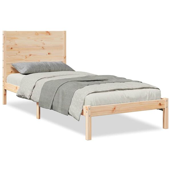 vidaXL Bedframe extra lang zonder matras massief hout 90x210 cm