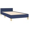 vidaXL Bedframe zonder matras 90x190 cm stof blauw