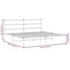 vidaXL Bedframe met hoofdbord metaal wit 180x200 cm