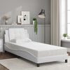 vidaXL Bedframe zonder matras "Zadar" kunstleer wit 90x190 cm