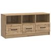 vidaXL TV-kast Artisanaal eiken 102 x 34,5 x 47 cm Bewerkt hout