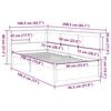 vidaXL Bed met boekenkast zonder matras grenenhout wit 90x190 cm