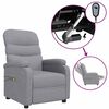 vidaXL Massagestoel elektrisch stof lichtgrijs