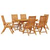 vidaXL Tuin eettafelset 7 st Bruin Massief Acaciahout