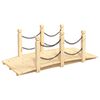 vidaXL Tuinbrug met kettingrails 150x67x56 cm massief vurenhout