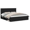 vidaXL Bedframe Zwart eiken 200 x 200 cm Bewerkt hout