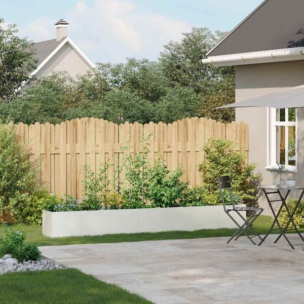 vidaXL Plantenbak 280x40x40 cm koudgewalst staal wit