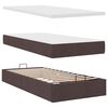 vidaXL Ottoman bed met matras 80x200cm stof donkerbruin