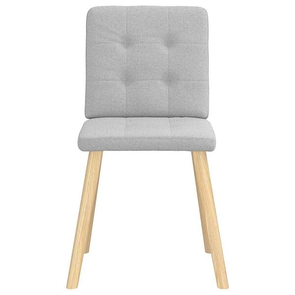 vidaXL Eetkamerstoelen 2 st stof wolk grijs