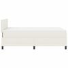 vidaXL Boxspring bed Cr&egrave;me en Wit 193 x 120 x 88 cm Katoenen stof