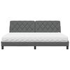 vidaXL Bed met matras stof donkergrijs 200x200 cm