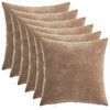 vidaXL Kussensloop 6 st HEERLEN Bruin 40 x 40 cm Chenille Stof