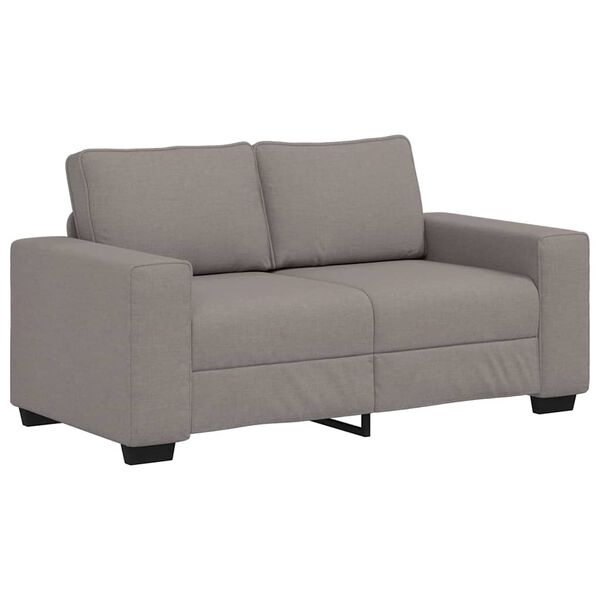 vidaXL 2-delige Loungeset met kussens stof taupe