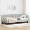 vidaXL Hoekbedframe met matras Lichtgrijs 90 x 200 cm Fluweel