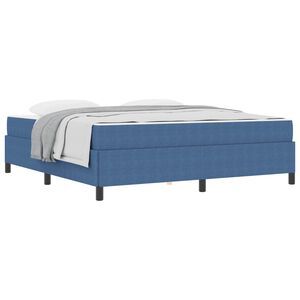 vidaXL Bedframe met matras Blauw 180 x 200 cm Stof