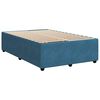 vidaXL Boxspring met matras fluweel donkerblauw 120x200 cm