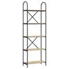 vidaXL Boekenkast 5-laags 60 x 30 x 183 cm Bewerkt hout Sonoma Eiken