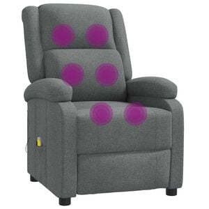vidaXL Massagestoel stof donkergrijs