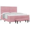 vidaXL Boxspring bed met hoofdeinde Roze 200 x 180 cm Fluweel