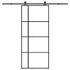 vidaXL Schuifdeur met beslag 90x205 cm ESG-glas en aluminium