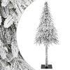 vidaXL Kunstkerstboom Wit 58 x 58 x 120 cm Polyethyleen en Metaal