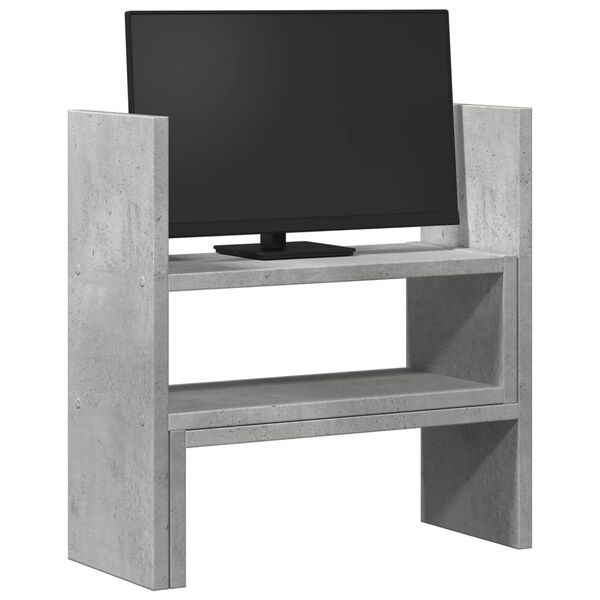 vidaXL Bureau organiser 40x17x41 cm bewerkt hout betongrijs