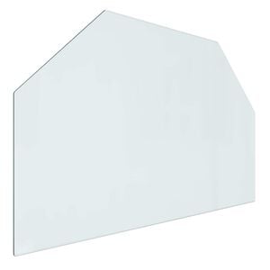vidaXL Vuurplaats Glazen Plaat Doorzichtig 80 x 50 cm Glas