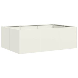 vidaXL Plantenbak 120x80x40 cm staal wit