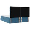 vidaXL Opbergbed met LED met matras Donkerblauw 160 x 200 cm Fluweel