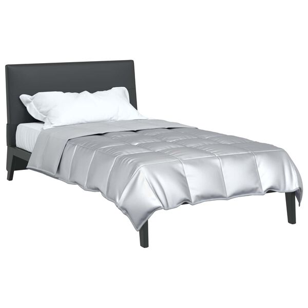 vidaXL Vol jaar dekbed Zilver 135 x 220 cm Satijn en Microfiber