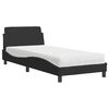 vidaXL Bed met matras "Dover" fluweel zwart 90x190 cm