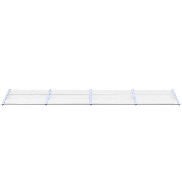 vidaXL Deurluifel 396x90 cm polycarbonaat grijs en transparant