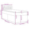 vidaXL Boxspring met matras stof donkerbruin 90x200 cm