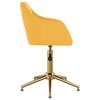 vidaXL Eetkamerstoelen draaibaar 2 st fluweel geel