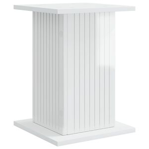 vidaXL Plantenstandaard Hoogglans Wit 30,5 x 30 x 43 cm Bewerkt hout