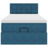 vidaXL Ottoman bed met matras 90x190cm fluweel donkerblauw