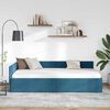 vidaXL Hoekbedframe met hoofdeinde Blauw 100 cm x 200 cm Fluweel