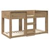 vidaXL Bunk Bed voor Kinderen Artisan Eiken 90 x 200 cm Bewerkt hout