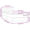 vidaXL Boxspring met matras en LED fluweel donkerblauw 80x220 cm