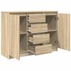 vidaXL Dressoir met lades 100,5x35x76cm spaanplaat sonoma eikenkleurig