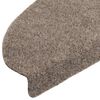 vidaXL Trapmatten Zelfklevend 20 stuks 65x21x4 cm Beige Halfrond Groot