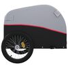 vidaXL Fietstrailer 30 kg ijzer zwart en rood