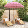 vidaXL Balinese Parasol Roze 215 x 215 x 260 cm