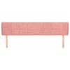 vidaXL Hoofdbord met randen 183x23x78/88 cm fluweel roze