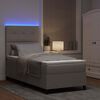vidaXL Boxspring bed met matras met LED Taupe 80 x 200 cm Stof