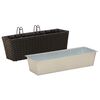 vidaXL Reling 2 pcs Zwart 50 x 17 x 17 cm Metaal