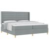 vidaXL Boxspringbed met matras Lichtgrijs 200 x 200 cm Stof