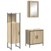 vidaXL Badkamermeubelset 3 st Bruin 60 x 30 x 60 cm Bewerkt hout