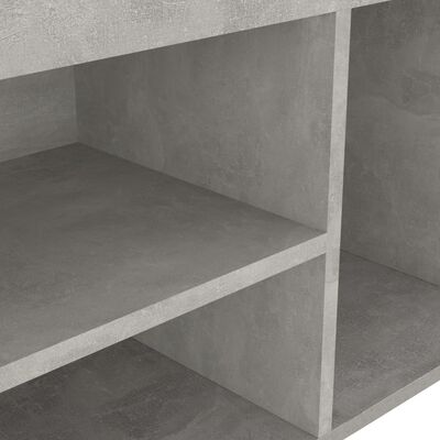 vidaXL Schoenenbank met kussen 80x30x47 cm bewerkt hout betongrijs