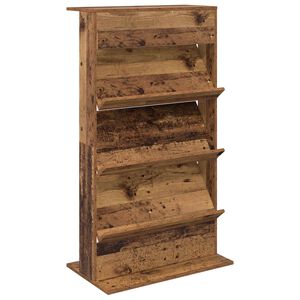 vidaXL Tijdschrift Rek Oudhout 70 x 41 x 126 cm Bewerkt hout